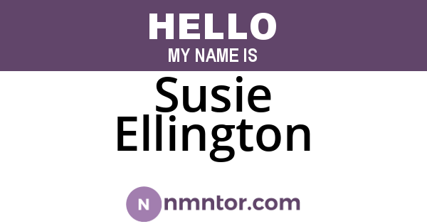 Susie Ellington