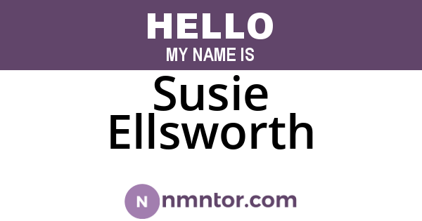 Susie Ellsworth