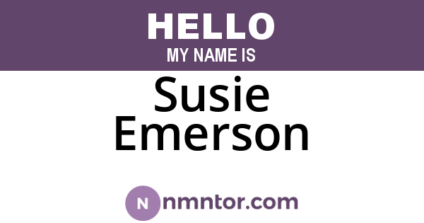 Susie Emerson