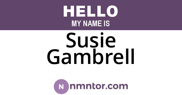 Susie Gambrell