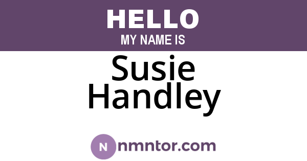 Susie Handley