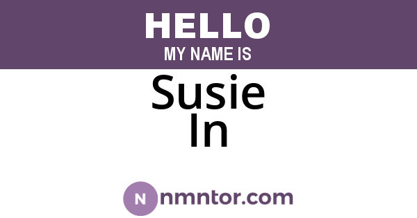 Susie In