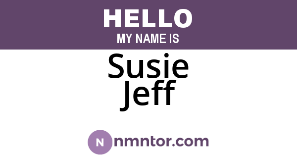 Susie Jeff