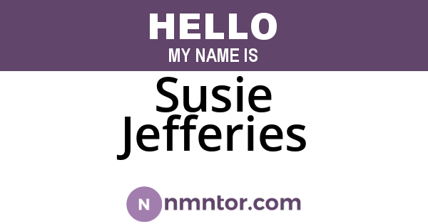 Susie Jefferies