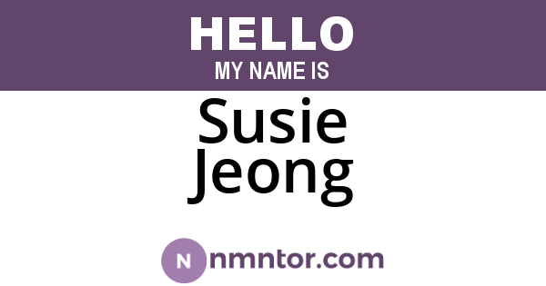 Susie Jeong