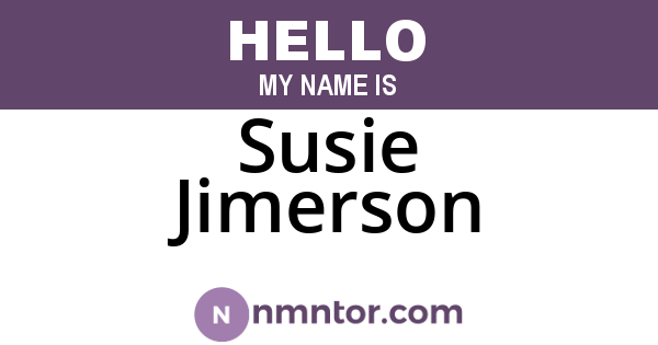 Susie Jimerson