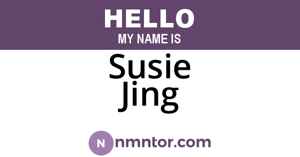 Susie Jing
