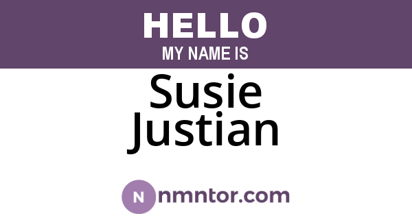 Susie Justian