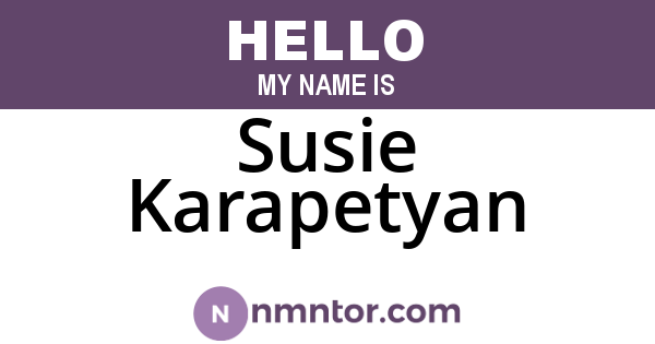Susie Karapetyan