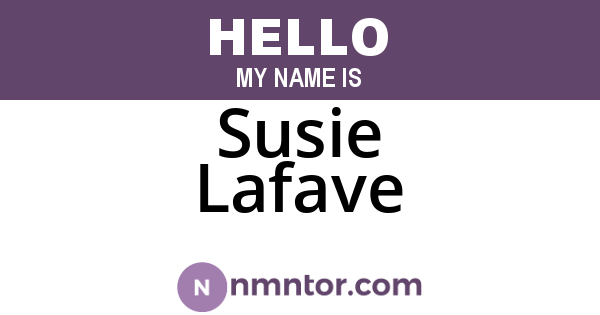 Susie Lafave