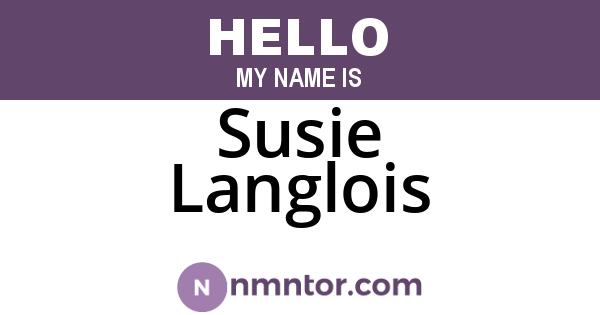Susie Langlois