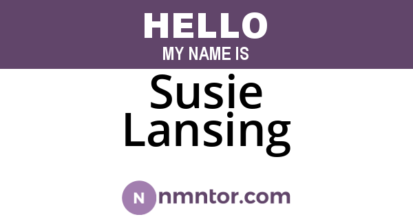 Susie Lansing