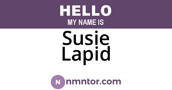 Susie Lapid