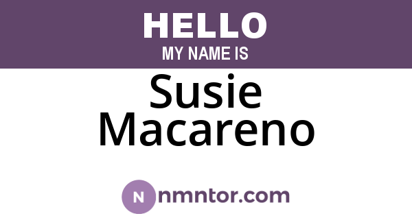 Susie Macareno