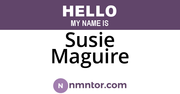 Susie Maguire