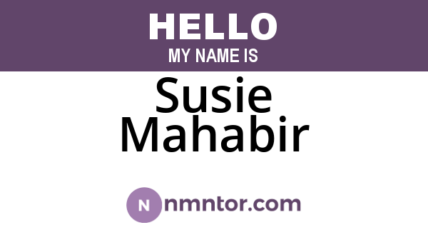 Susie Mahabir