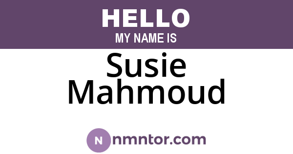 Susie Mahmoud