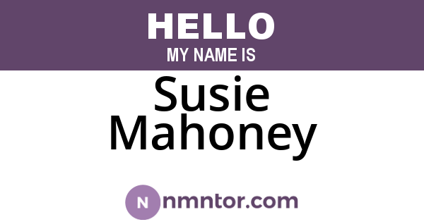 Susie Mahoney