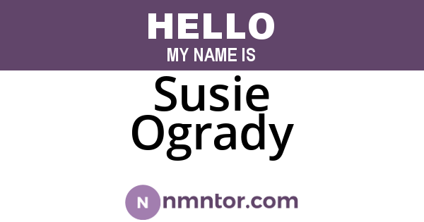 Susie Ogrady