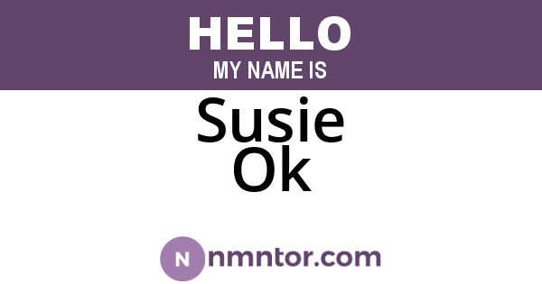Susie Ok