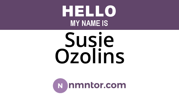 Susie Ozolins