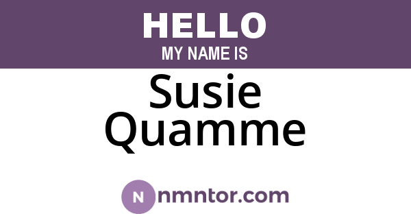 Susie Quamme