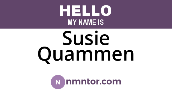 Susie Quammen