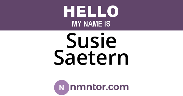 Susie Saetern