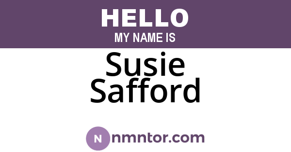 Susie Safford