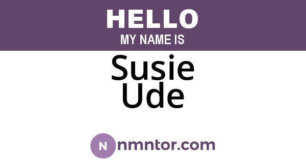 Susie Ude