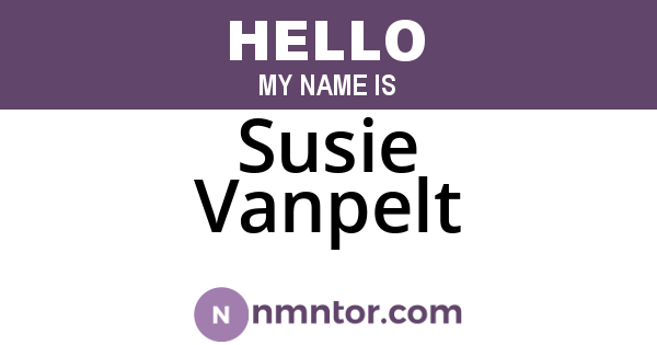 Susie Vanpelt