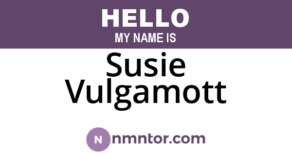 Susie Vulgamott