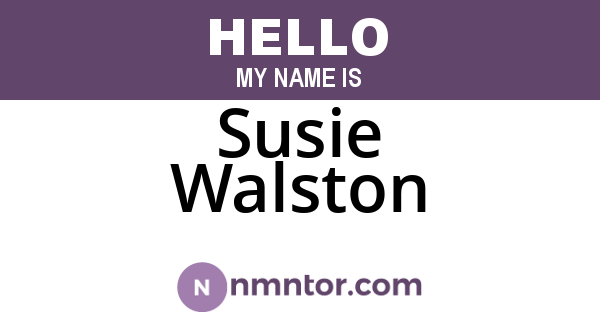 Susie Walston