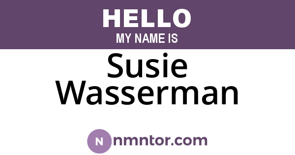 Susie Wasserman