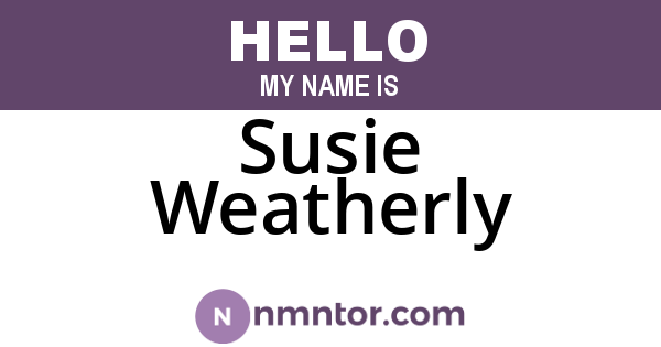 Susie Weatherly