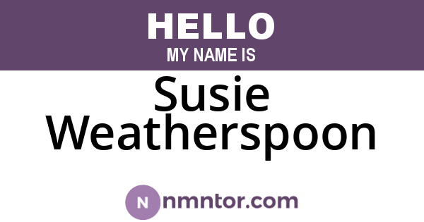 Susie Weatherspoon