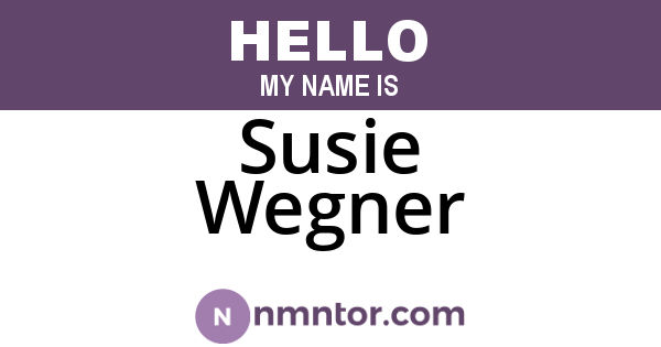 Susie Wegner