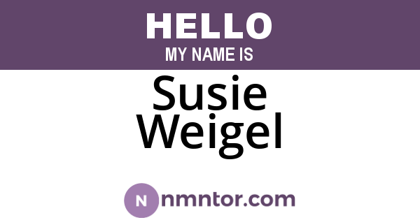 Susie Weigel