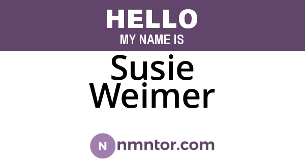 Susie Weimer