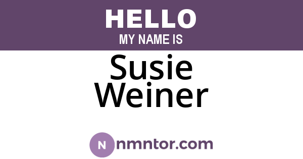 Susie Weiner