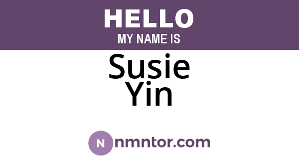 Susie Yin