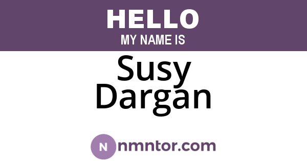 Susy Dargan