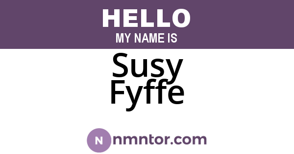 Susy Fyffe