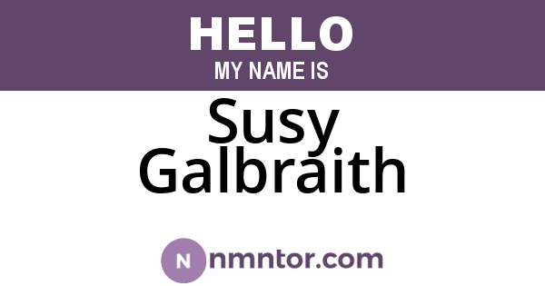 Susy Galbraith