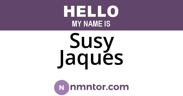 Susy Jaques
