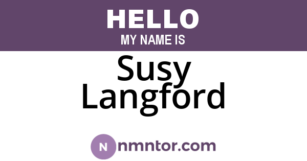 Susy Langford