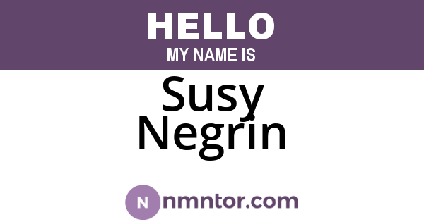 Susy Negrin
