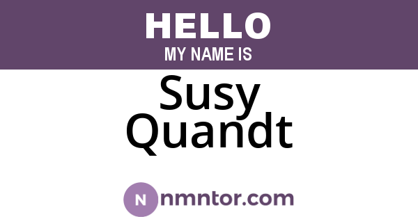 Susy Quandt