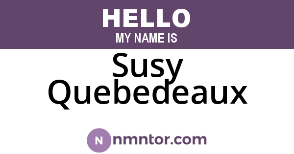 Susy Quebedeaux