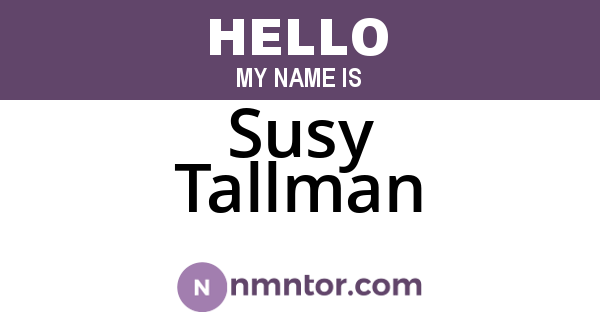 Susy Tallman
